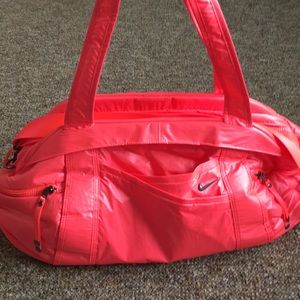 Neon pink Nike gym bag